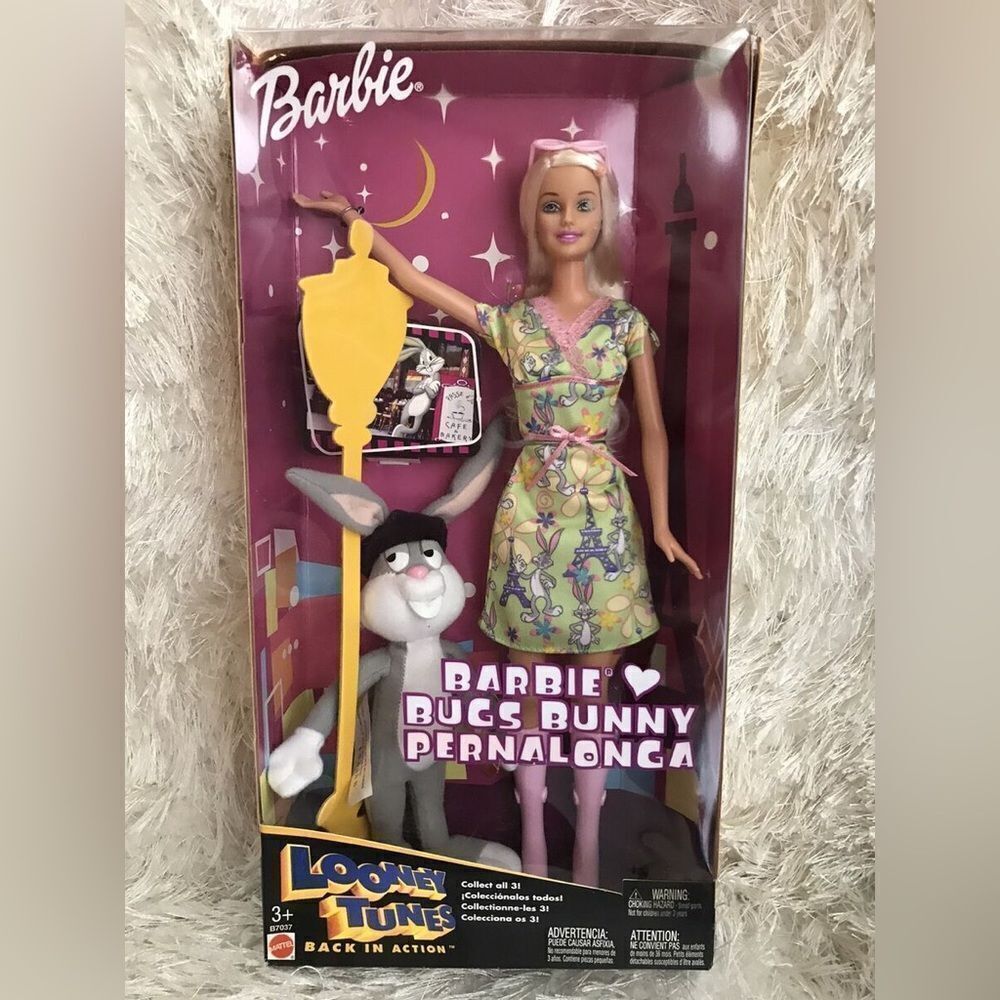 2003 Barbie Loves Bugs Bunny" Special Edition Looney Tunes Warner NIB